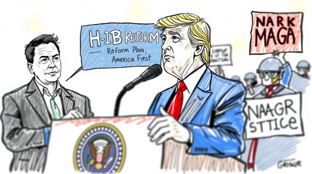 Donald Trump’s Spell Disaster for Indian h-1b sketch image
